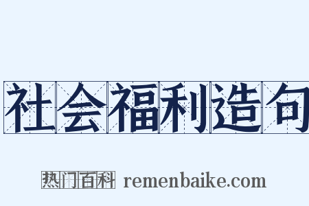 社会福利造句是什么意思的图片